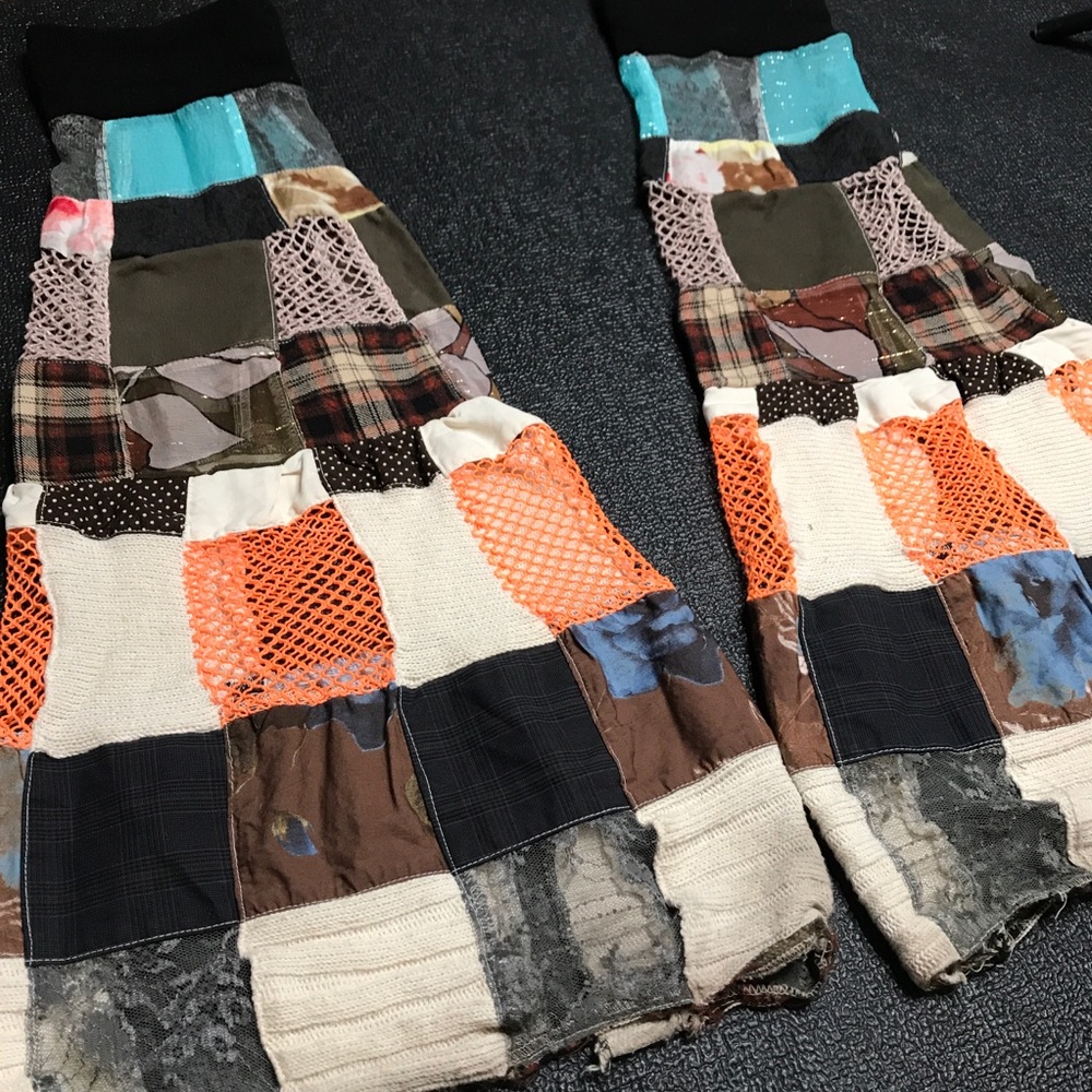 Trixy Xchange Patchwork Fishnet OTK Leg Warmers - Picture 3 of 8